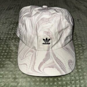 Adidas White and Pink Swirl Hat